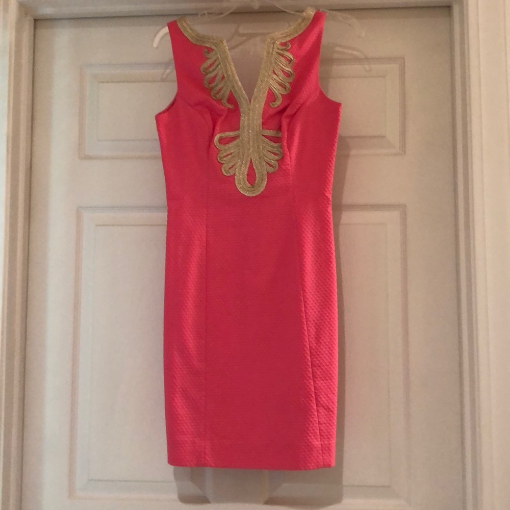 lilly pulitzer janice shift dress in hotta pink